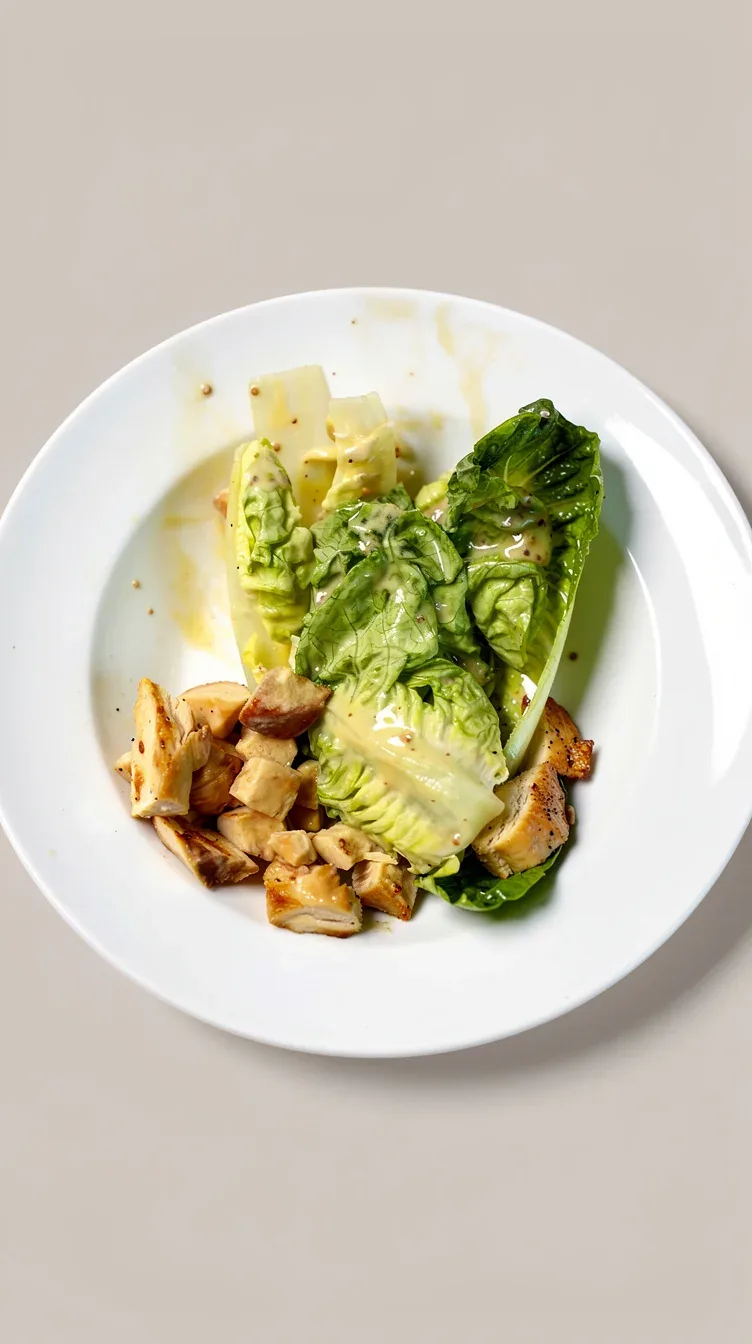Ensalada César con Pollo y Aliño Casero