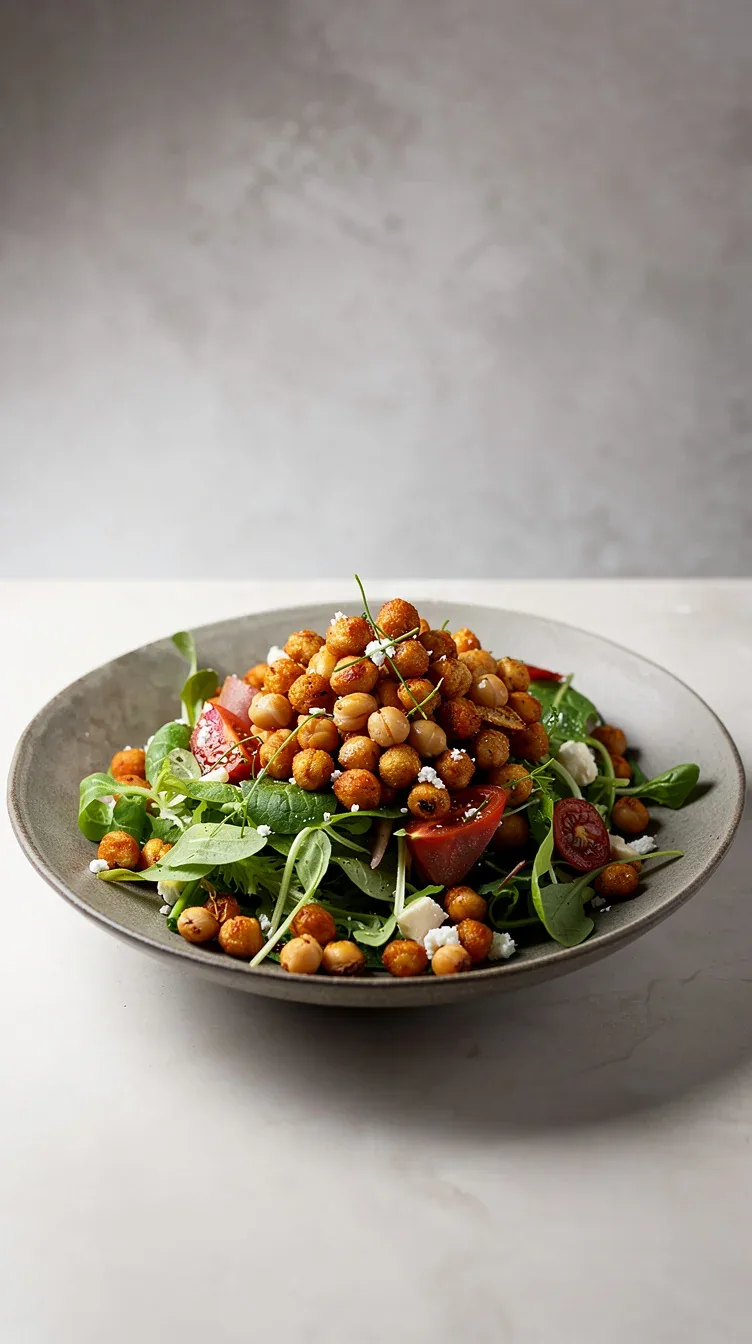 Ensalada de Garbanzos Crujientes y Especiados